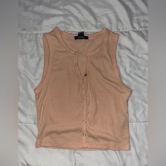 Forever 21 Tops - peach button down top from forever 21